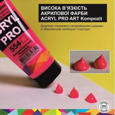 Фарба художня Acryl PRO ART Kompozit 0,075 л ТУБА (002 чорна перлина)