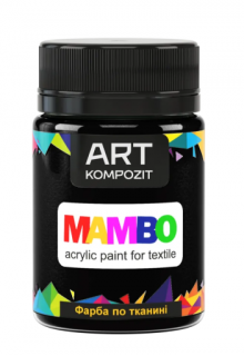 Фарба по тканині МАМВО ART Kompozit, 50 мл (23 чорний)