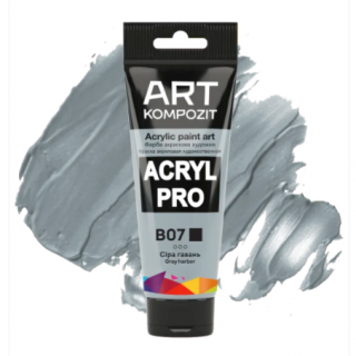 Фарба художня Серія "Пастель" Acryl PRO ART Kompozit 0,075 л ТУБА (B07 сіра гавань)