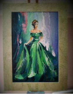 Lady in green