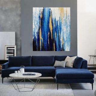 Painting blue abstraction