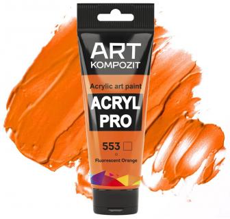 Фарба художня Acryl PRO ART Kompozit 0,075 л ТУБА (553 флуоресцентний помаранчевий)