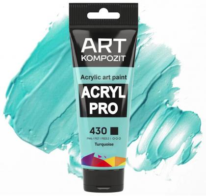 Фарба художня Acryl PRO ART Kompozit 0,075 л ТУБА (430 бірюзовий )
