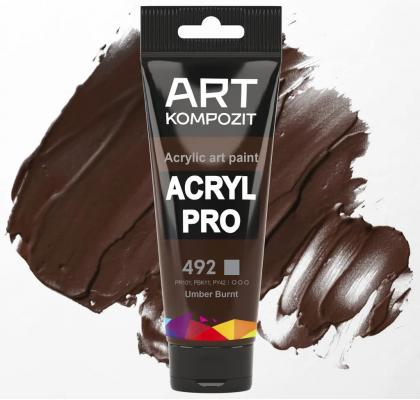 Фарба художня Acryl PRO ART Kompozit 0,075 л ТУБА (492 умбра палена )
