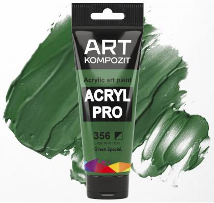 Фарба художня Acryl PRO ART Kompozit 0,075 л ТУБА (356 зелений особливий )