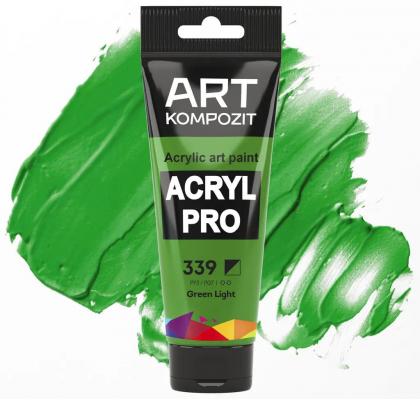 Фарба художня Acryl PRO ART Kompozit 0,075 л ТУБА (339 зелений світлий )