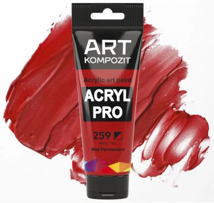 Фарба художня Acryl PRO ART Kompozit 0,075 л ТУБА (259 червоний міцний )