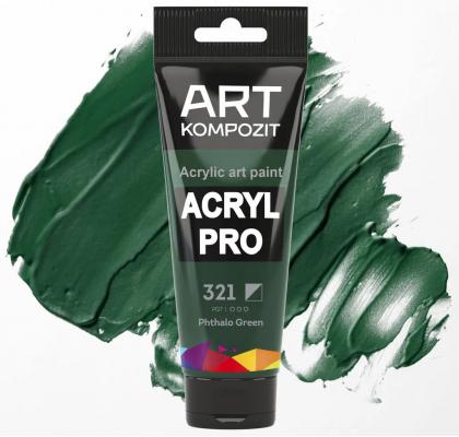 Фарба художня Acryl PRO ART Kompozit 0,075 л ТУБА (321 зелений ФЦ)