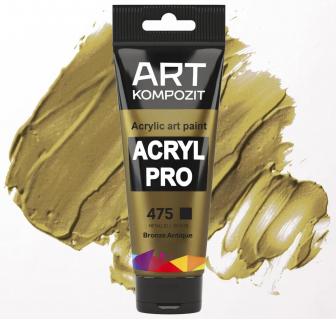 Фарба художня Acryl PRO ART Kompozit 0,075 л ТУБА (475 бронза антична )
