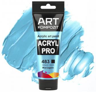 Фарба художня Acryl PRO ART Kompozit 0,075 л ТУБА (483 блакитна лагуна)